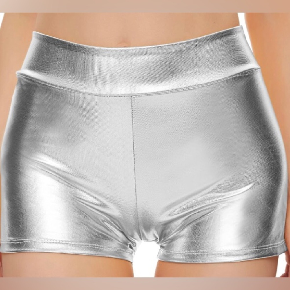 Kepblom Stretch Shorts Silver Women’s Size Small - Picture 1 of 12